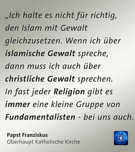 Der Papst predigt Toleranz, die AfD Hass © ARD