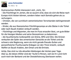 Endstation AfD. so sieht die AfD die Gutmenschen