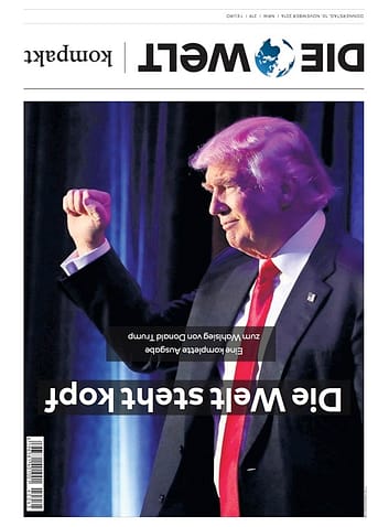 Mister Trump in der "Welt kompakt" am 10. November