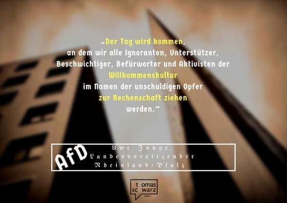 Drohungen der sog. AfD gegen alle, die anders leben wollen als sie selbst.