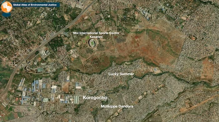 Korogocho und Umgebung | Karte © Maptiler